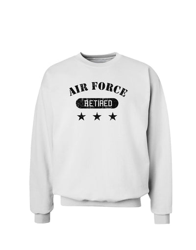 Retired Air Force Sweatshirt-Sweatshirts-TooLoud-White-Small-Davson Sales