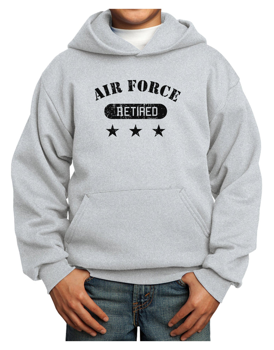 Retired Air Force Youth Hoodie Pullover Sweatshirt-Youth Hoodie-TooLoud-White-XS-Davson Sales