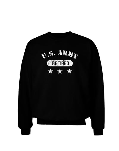 Retired Army Adult Dark Sweatshirt-Sweatshirts-TooLoud-Black-Small-Davson Sales