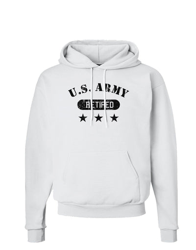 Retired Army Hoodie Sweatshirt-Hoodie-TooLoud-White-Small-Davson Sales