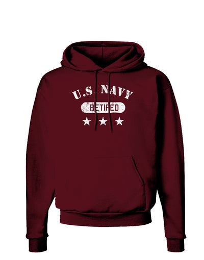 Retired Navy Dark Hoodie Sweatshirt-Hoodie-TooLoud-Maroon-Small-Davson Sales