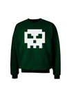 Retro 8-Bit Skull Adult Dark Sweatshirt-Sweatshirts-TooLoud-Deep-Forest-Green-Small-Davson Sales