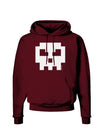 Retro 8-Bit Skull Dark Hoodie Sweatshirt-Hoodie-TooLoud-Maroon-Small-Davson Sales