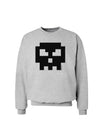 Retro 8-Bit Skull Sweatshirt-Sweatshirts-TooLoud-AshGray-Small-Davson Sales