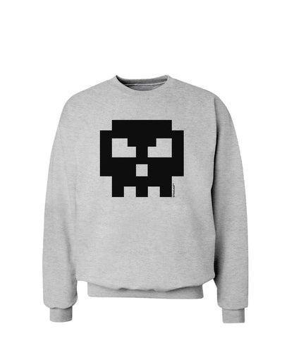 Retro 8-Bit Skull Sweatshirt-Sweatshirts-TooLoud-AshGray-Small-Davson Sales