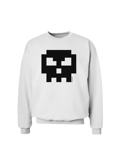 Retro 8-Bit Skull Sweatshirt-Sweatshirts-TooLoud-White-Small-Davson Sales