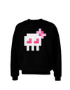 Retro 8-Bit Skull with Pink Bow Adult Dark Sweatshirt-Sweatshirts-TooLoud-Black-Small-Davson Sales