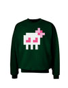 Retro 8-Bit Skull with Pink Bow Adult Dark Sweatshirt-Sweatshirts-TooLoud-Deep-Forest-Green-Small-Davson Sales