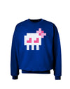 Retro 8-Bit Skull with Pink Bow Adult Dark Sweatshirt-Sweatshirts-TooLoud-Deep-Royal-Blue-Small-Davson Sales