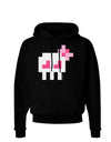 Retro 8-Bit Skull with Pink Bow Dark Hoodie Sweatshirt-Hoodie-TooLoud-Black-Small-Davson Sales