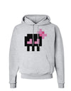 Retro 8-Bit Skull with Pink Bow Hoodie Sweatshirt-Hoodie-TooLoud-AshGray-Small-Davson Sales