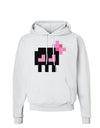 Retro 8-Bit Skull with Pink Bow Hoodie Sweatshirt-Hoodie-TooLoud-White-Small-Davson Sales