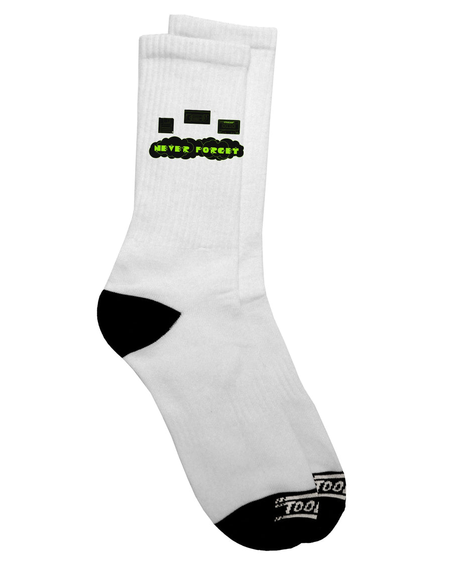 Retro 80's Funny Adult Crew Socks - A Must-Have for Your Ecommerce Collection by TooLoud-Socks-TooLoud-White-Ladies-4-6-Davson Sales