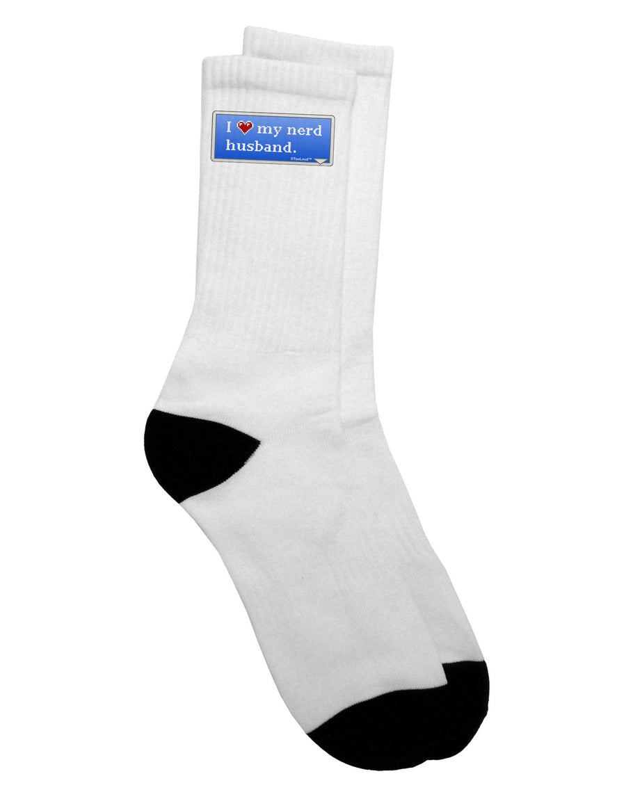 Retro Adult Crew Socks for the Nerd Husband in Your Life - TooLoud-Socks-TooLoud-White-Ladies-4-6-Davson Sales