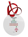 Retro Heart Fighter Circular Metal Ornament-Ornament-TooLoud-White-Davson Sales