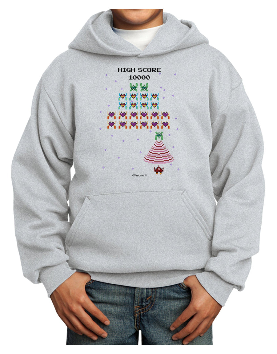 Retro Heart Fighter Youth Hoodie Pullover Sweatshirt-Youth Hoodie-TooLoud-White-XS-Davson Sales