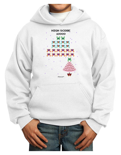 Retro Heart Fighter Youth Hoodie Pullover Sweatshirt-Youth Hoodie-TooLoud-White-XS-Davson Sales