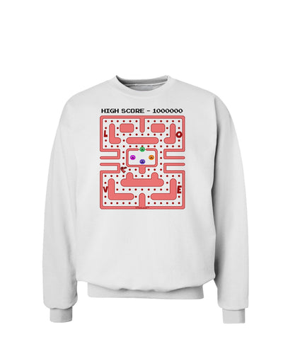 Retro Heart Man Sweatshirt-Sweatshirts-TooLoud-White-Small-Davson Sales