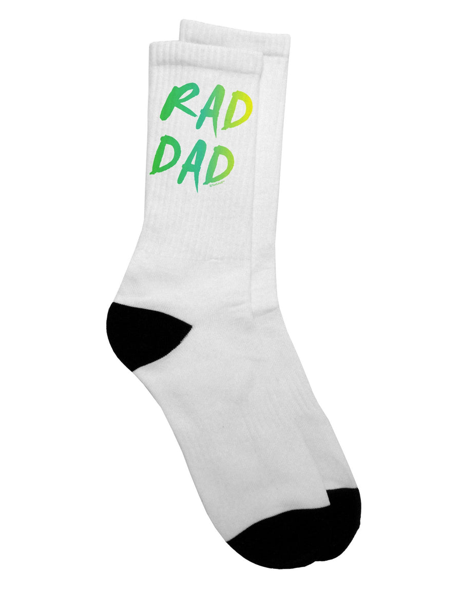 Retro-Inspired Father's Day Collection - Vibrant 80s Neon Adult Crew Socks - TooLoud-Socks-TooLoud-White-Ladies-4-6-Davson Sales