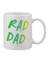 Retro-inspired Father's Day Mug - Vibrant 80s Neon Print - 11 oz Capacity - TooLoud-11 OZ Coffee Mug-TooLoud-White-Davson Sales