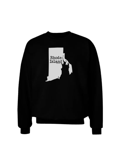 Rhode Island - United States Shape Adult Dark Sweatshirt by TooLoud-Sweatshirts-TooLoud-Black-Small-Davson Sales