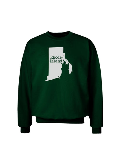 Rhode Island - United States Shape Adult Dark Sweatshirt by TooLoud-Sweatshirts-TooLoud-Deep-Forest-Green-Small-Davson Sales