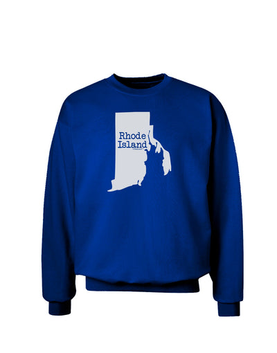 Rhode Island - United States Shape Adult Dark Sweatshirt by TooLoud-Sweatshirts-TooLoud-Deep-Royal-Blue-Small-Davson Sales