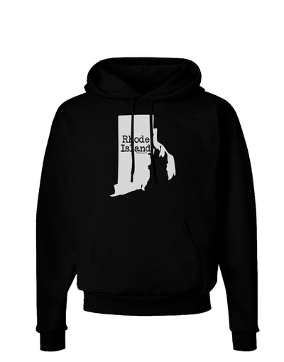 Rhode Island - United States Shape Dark Hoodie Sweatshirt by TooLoud-Hoodie-TooLoud-Black-Small-Davson Sales