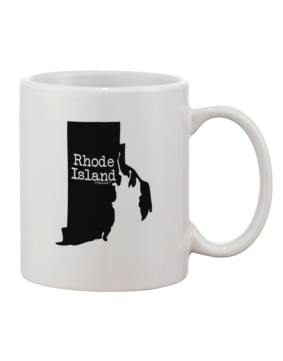 Rhode Island - United States Shape Printed 11 oz Coffee Mug - Expertly Crafted by TooLoud-11 OZ Coffee Mug-TooLoud-White-Davson Sales