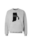 Rhode Island - United States Shape Sweatshirt by TooLoud-Sweatshirts-TooLoud-AshGray-Small-Davson Sales