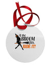 Ride It Orange Circular Metal Ornament-Ornament-TooLoud-White-Davson Sales