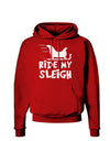 Ride My Sleigh BnW Dark Hoodie Sweatshirt-Hoodie-TooLoud-Red-Small-Davson Sales