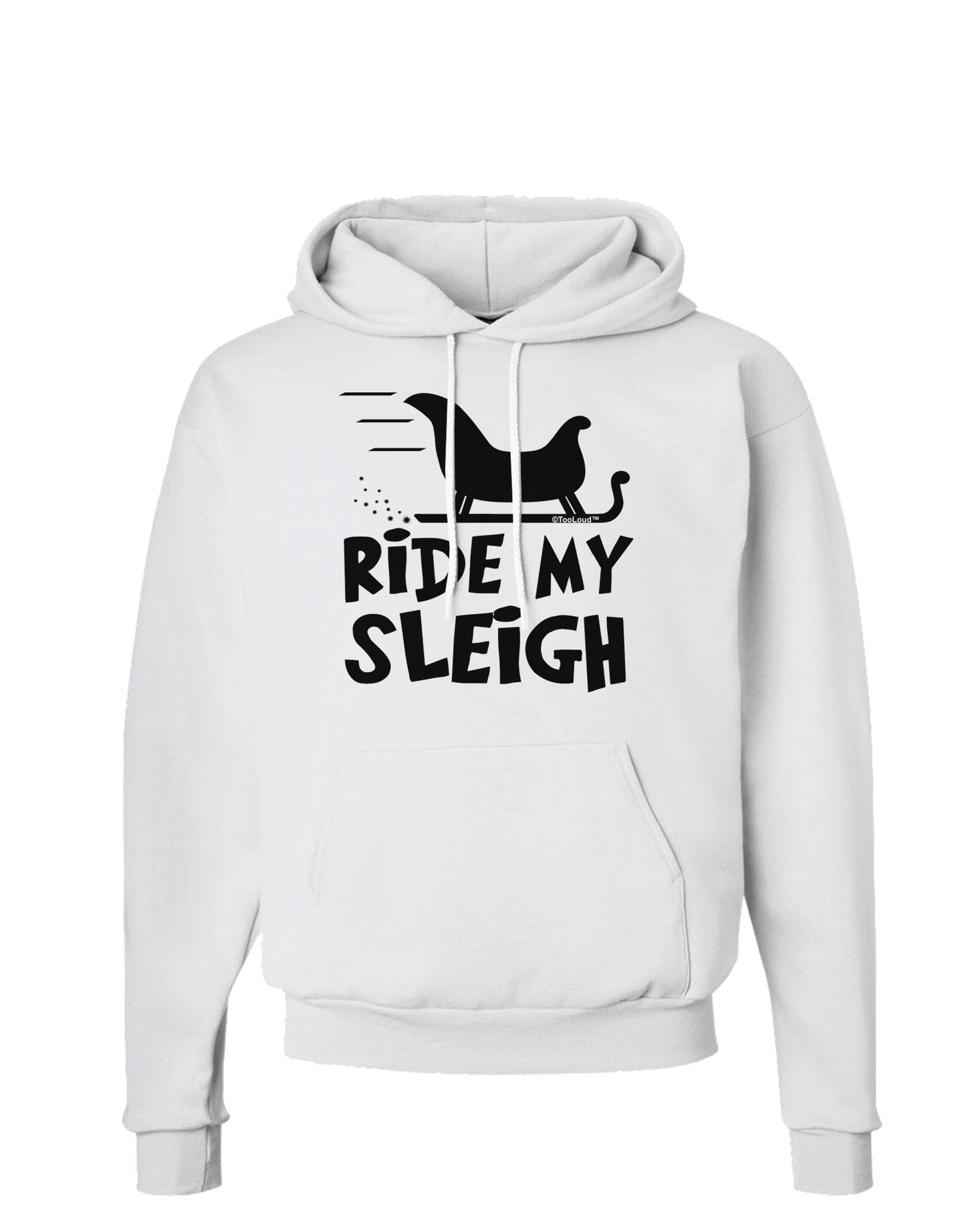 Ride My Sleigh BnW Hoodie Sweatshirt-Hoodie-TooLoud-White-Small-Davson Sales