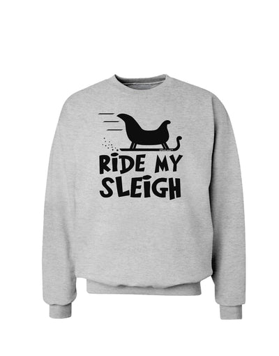 Ride My Sleigh BnW Sweatshirt-Sweatshirts-TooLoud-AshGray-Small-Davson Sales