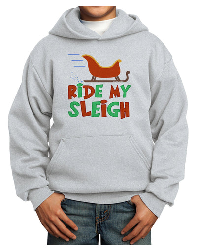 Ride My Sleigh Color Youth Hoodie Pullover Sweatshirt-Youth Hoodie-TooLoud-Ash-XS-Davson Sales