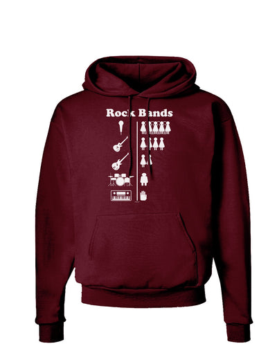 Rock Band Pictograph Dark Hoodie Sweatshirt-Hoodie-TooLoud-Maroon-Small-Davson Sales