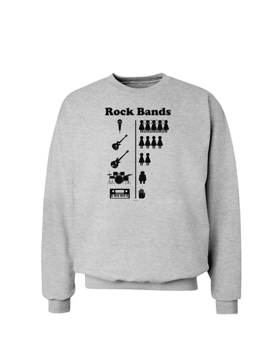 Rock Band Pictograph Sweatshirt-Sweatshirts-TooLoud-AshGray-Small-Davson Sales