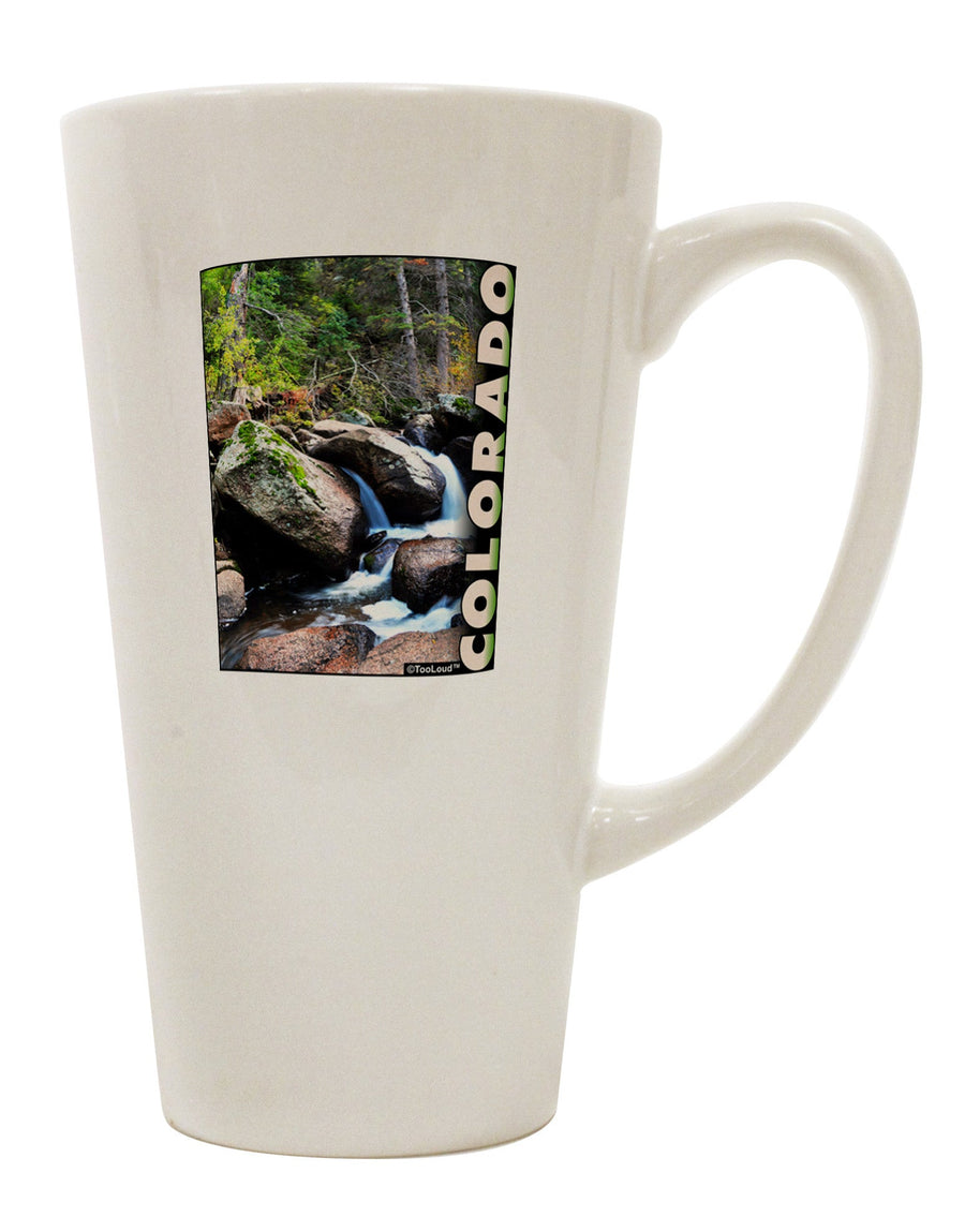 Rockies River Conical Latte Coffee Mug - Expertly Crafted Drinkware-Conical Latte Mug-TooLoud-White-Davson Sales