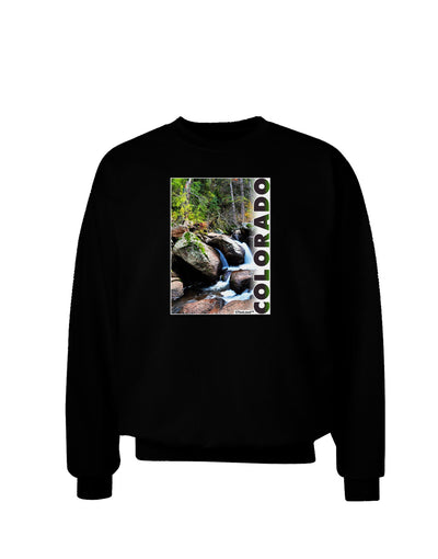 Rockies River with Text Adult Dark Sweatshirt-Sweatshirts-TooLoud-Black-Small-Davson Sales