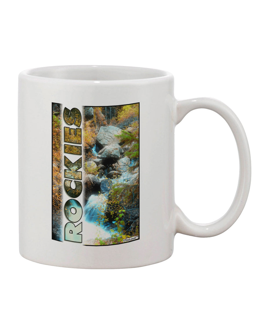 Rockies Waterfall 11 oz Coffee Mug - Expertly Crafted Drinkware-11 OZ Coffee Mug-TooLoud-White-Davson Sales