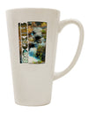 Rockies Waterfall 16 oz Conical Latte Coffee Mug - Expertly Crafted Drinkware-Conical Latte Mug-TooLoud-White-Davson Sales