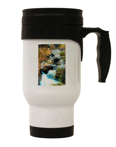 Rockies Waterfall Stainless Steel 14oz Travel Mug-Travel Mugs-TooLoud-White-Davson Sales