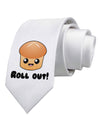 Roll Out Cute Roll Printed White Necktie