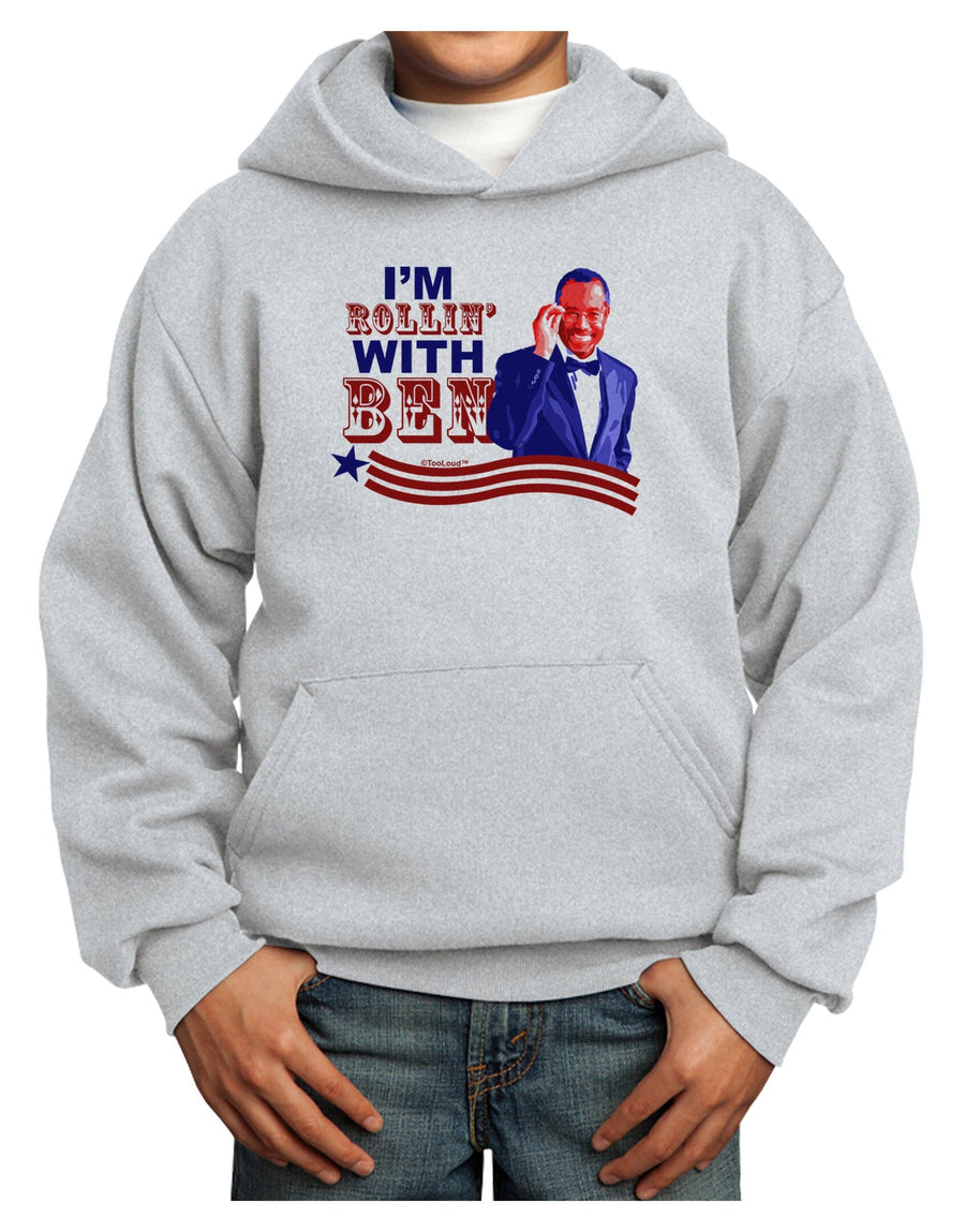 Rollin' With Ben Youth Hoodie Pullover Sweatshirt-Youth Hoodie-TooLoud-White-XS-Davson Sales