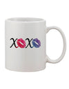 Romantic XOXO Kisses Design on an 11 oz Coffee Mug - TooLoud-11 OZ Coffee Mug-TooLoud-White-Davson Sales