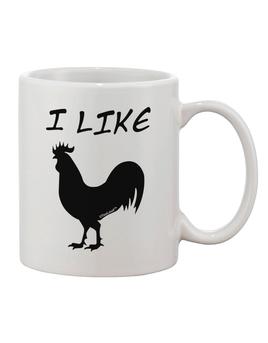 Rooster Silhouette: A Humorous Printed 11 oz Coffee Mug for Drinkware Enthusiasts - TooLoud-11 OZ Coffee Mug-TooLoud-White-Davson Sales