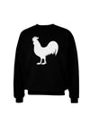 Rooster Silhouette Design Adult Dark Sweatshirt-Sweatshirts-TooLoud-Black-Small-Davson Sales