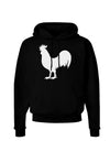 Rooster Silhouette Design Dark Hoodie Sweatshirt-Hoodie-TooLoud-Black-Small-Davson Sales