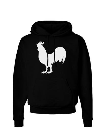 Rooster Silhouette Design Dark Hoodie Sweatshirt-Hoodie-TooLoud-Black-Small-Davson Sales