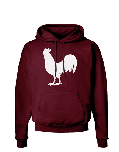 Rooster Silhouette Design Dark Hoodie Sweatshirt-Hoodie-TooLoud-Maroon-Small-Davson Sales